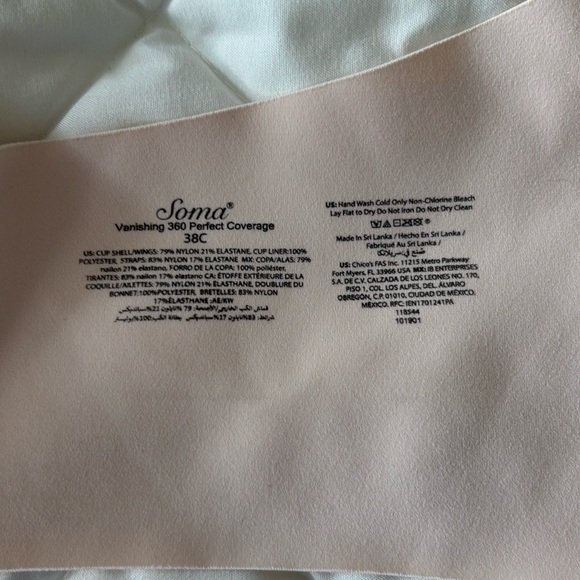 Soma Intimates Vanishing 360 Perfect Coverage, Black & Pale Sand, 38C - Picture 5 of 7